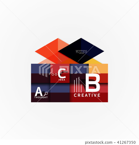 Vector infographic options banner, paper style design 41267350