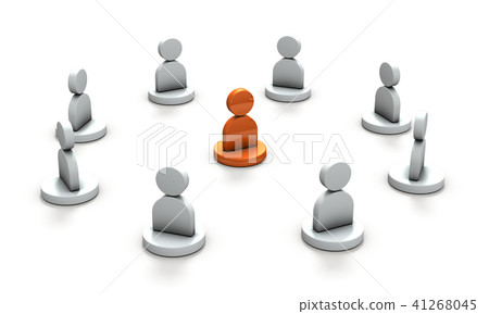 Abstract 3DCG illustrations representing key persons 41268045