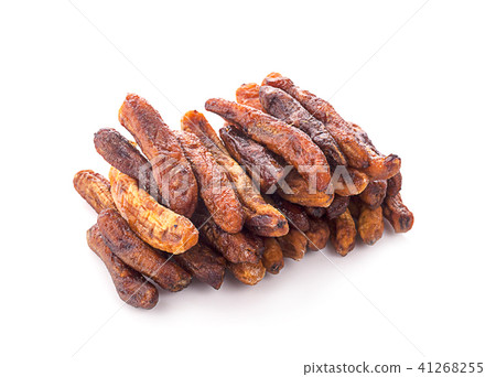 dried bananas (honey baked bananas) on white dried bananas (honey baked bananas) on white 41268255