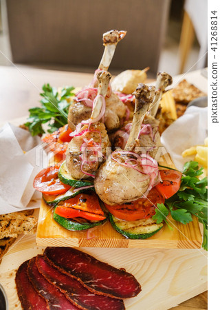 meat appetizer in the restaurant meat appetizer in the restaurant 41268814