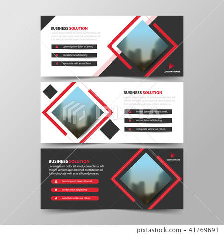 Red square abstract corporate business banner Red square abstract corporate business banner 41269691