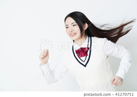 High school student study cram School female running girls attending school High school student study cram School female running girls attending school 41270751