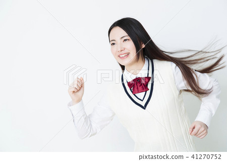 High school student study cram School female running girls attending school High school student study cram School female running girls attending school 41270752