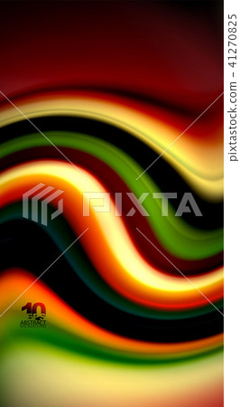 Fluid rainbow colors on black background, vector wave lines and swirls Fluid rainbow colors on black background, vector wave lines and swirls 41270825