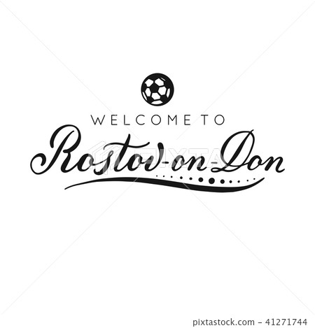 Rostov-on-Don handwritten lettering inscription. Logo design. Vector illustration. Rostov-on-Don handwritten lettering inscription. Logo design. Vector illustration. 41271744