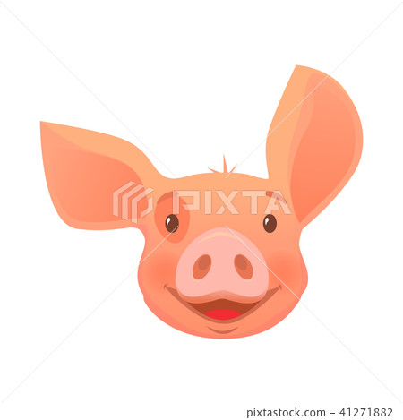 head of pink pig head of pink pig 41271882