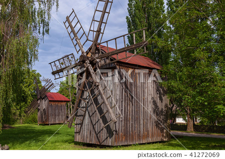 Old wooden windmills 41272069