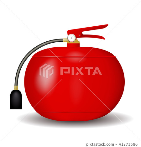 Red fire extinguisher. Red fire extinguisher. 41273586