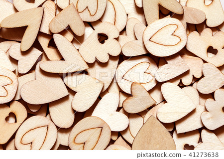 Wooden Heart Shape abstract background 41273638