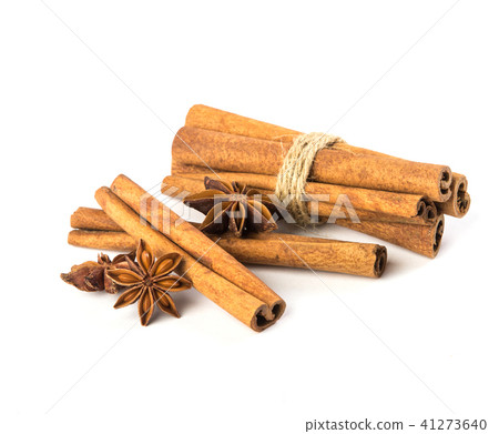 cinnamon stick with star anise spice isolated cinnamon stick with star anise spice isolated 41273640