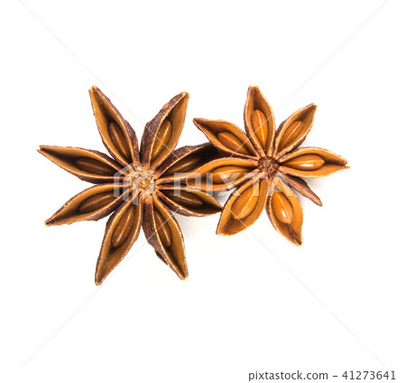 star anise spice isolated on white background star anise spice isolated on white background 41273641