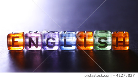 cube shiny of ENGLISH text , English language cube shiny of ENGLISH text , English language 41273827