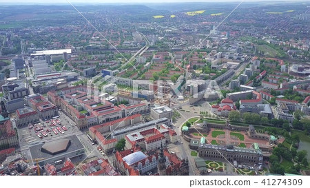 High altitude aerial shot of Dresden, Germany High altitude aerial shot of Dresden, Germany 41274309