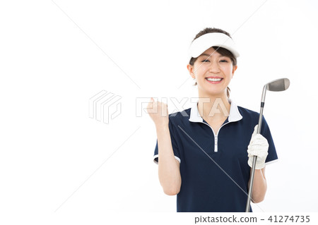 年輕的女士高爾夫 41274735