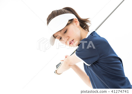 年輕的女士高爾夫 41274741