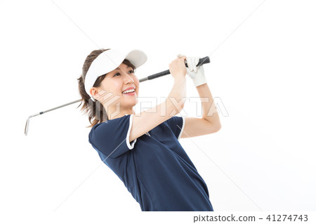 年輕的女士高爾夫 41274743