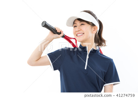 年輕的女士網球 41274759