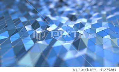 Blue polygonal background. 3D rendering 41275863