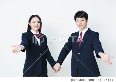High school student study school female friend male couple High school student study school female friend male couple 41276155