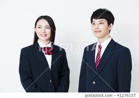 High school student study school female friend male couple 41276157