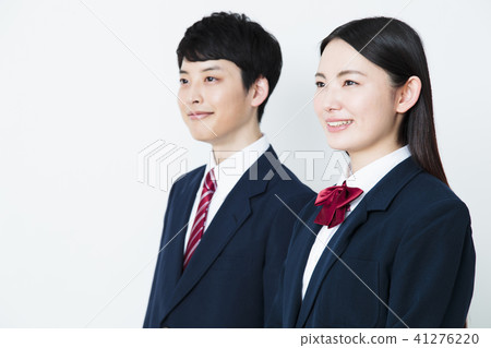 High school student study school female friend male couple High school student study school female friend male couple 41276220