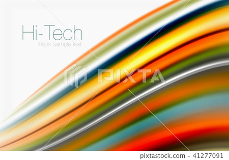 Rainbow color waves, vector blurred abstract background 41277091