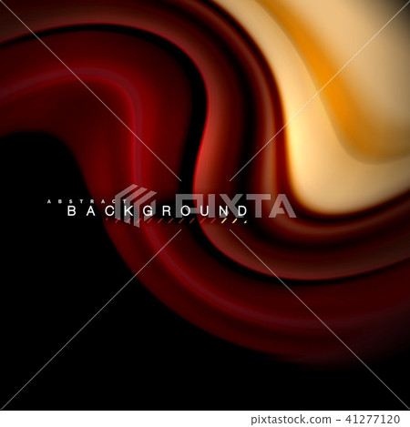 Fluid mixing colors vector wave abstract background design. Colorful mesh waves 41277120