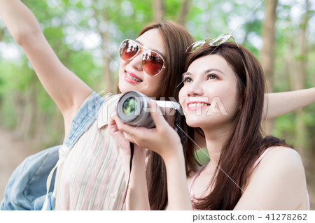 two beauty woman go travel 41278262