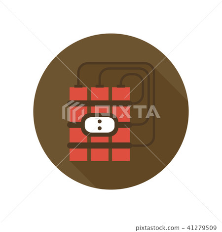 Red Dynamite with Timer Icon. Bomb Detonator Terror Weapons Theme. Sign and Symbol. Red Dynamite with Timer Icon. Bomb Detonator Terror Weapons Theme. Sign and Symbol. 41279509