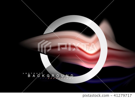 Rainbow fluid colors wave and metallic geometric shape Rainbow fluid colors wave and metallic geometric shape 41279717