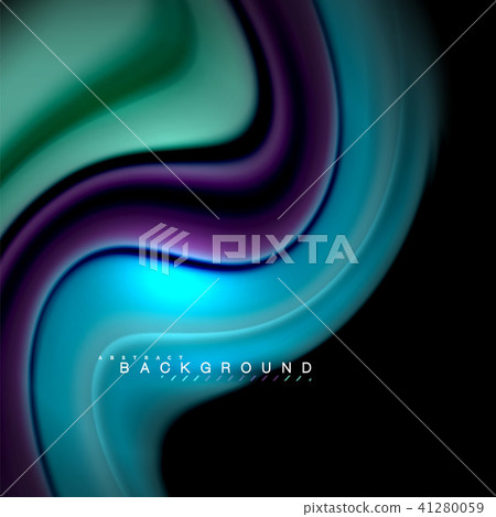 Fluid mixing colors vector wave abstract background design. Colorful mesh waves Fluid mixing colors vector wave abstract background design. Colorful mesh waves 41280059