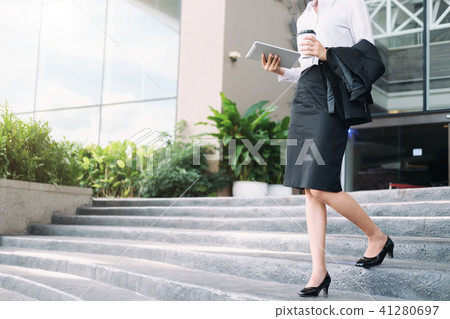 Business working woman in motion. 41280697
