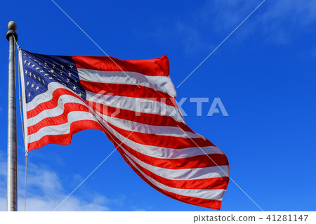 US Flag Beautifully waving star and striped 41281147