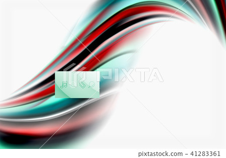 Rainbow color waves, vector blurred abstract background 41283361