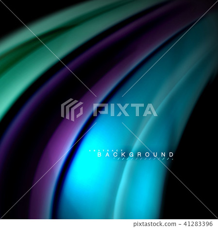 Fluid mixing colors vector wave abstract background design. Colorful mesh waves 41283396