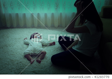 忽視，放棄綁架兒童，虐待，精疲力盡，嬰兒，母親，父母 41283770