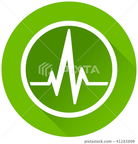 heartbeat circle green icon concept 41283899