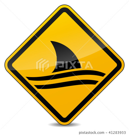 shark warning yellow sign design shark warning yellow sign design 41283933