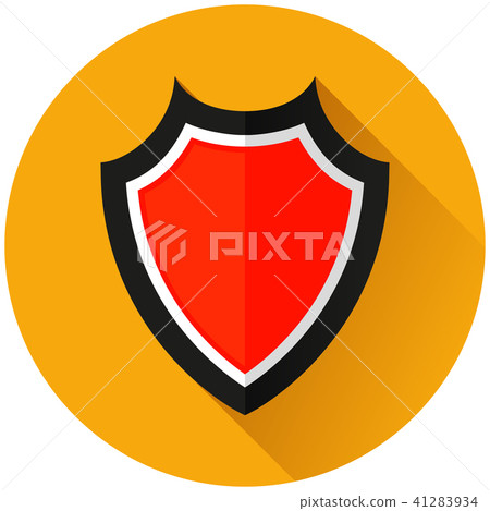 shield circle orange icon concept shield circle orange icon concept 41283934