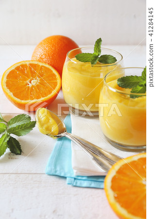 Orange curd and juicy oranges 41284145