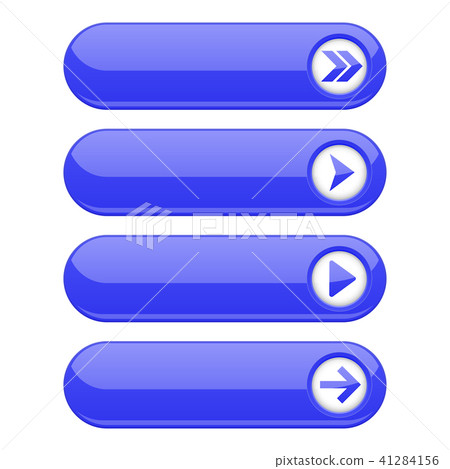 Blue interface buttons with arrows - Stock Illustration [41284156] - PIXTA