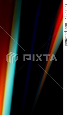Fluid rainbow colors on black background, vector wave lines and swirls Fluid rainbow colors on black background, vector wave lines and swirls 41284274