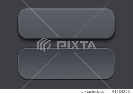Black plastic buttons. 3d rectangle signs Black plastic buttons. 3d rectangle signs 41284290