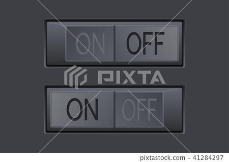 On and Off toggle switch buttons. Black 3d icons - Stock Illustration ...