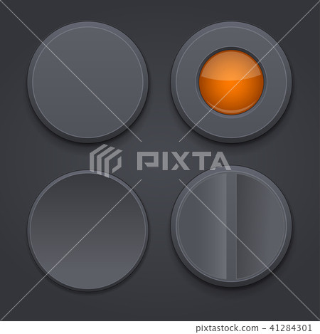 Buttons. Black interface icons. Vector illustration. 41284301
