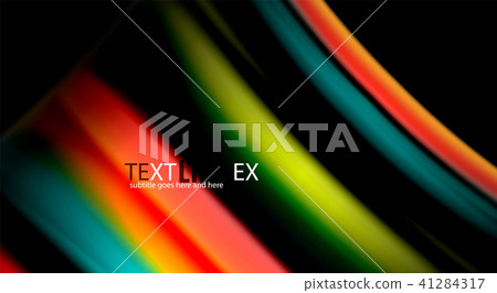 Abstract wave lines fluid rainbow style color stripes on black background. Artistic illustration for Abstract wave lines fluid rainbow style color stripes on black background. Artistic illustration for 41284317