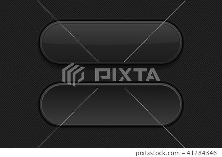 Black plastic buttons. 3d oval signs Black plastic buttons. 3d oval signs 41284346