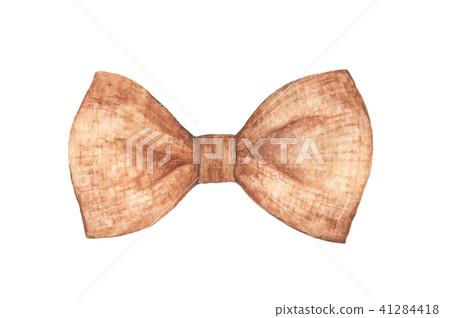 Burlap bow and ribbon isolated on white background 41284418