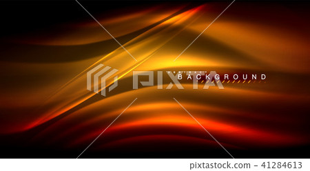 Neon glowing wave, magic energy and light motion background 41284613