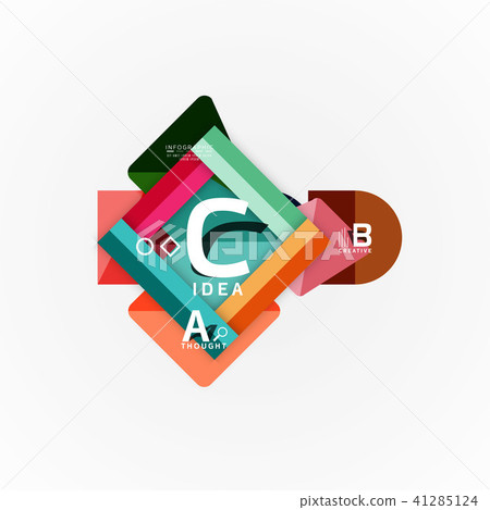 Vector infographic options banner, paper style design 41285124